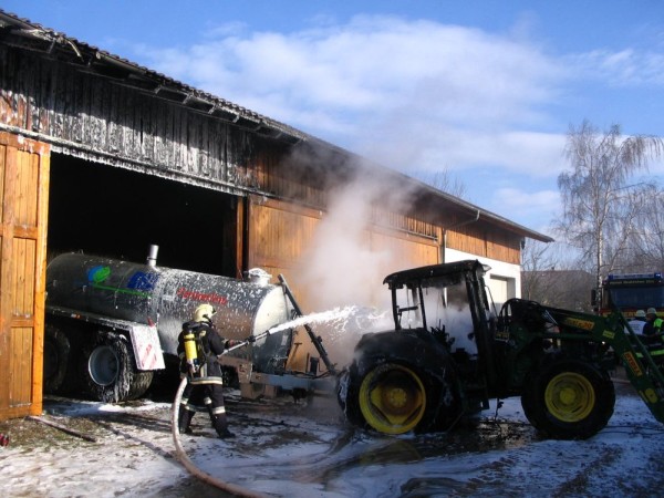 Traktorbrand
in Oberfaustern