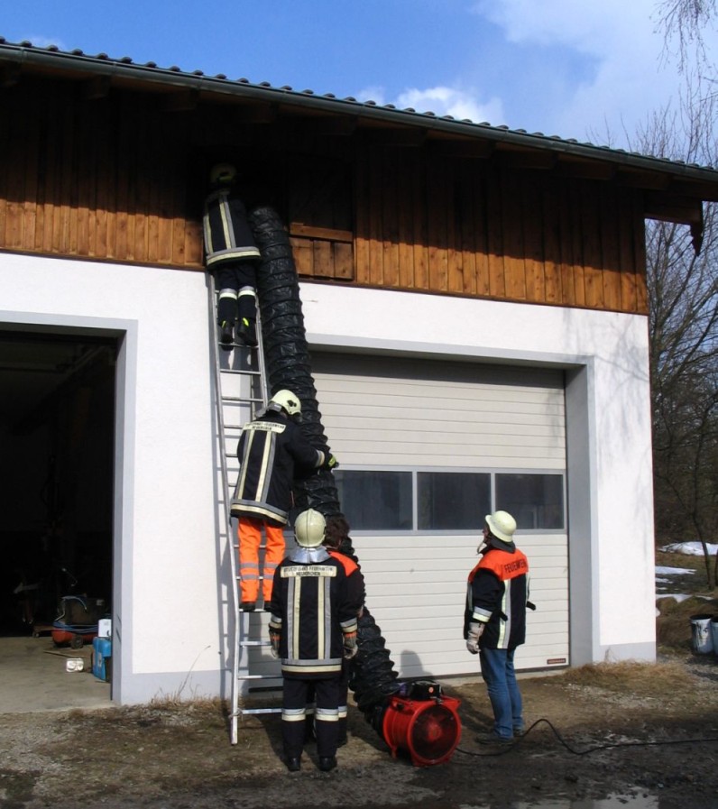 Entlüftungsgerät im Einsatz