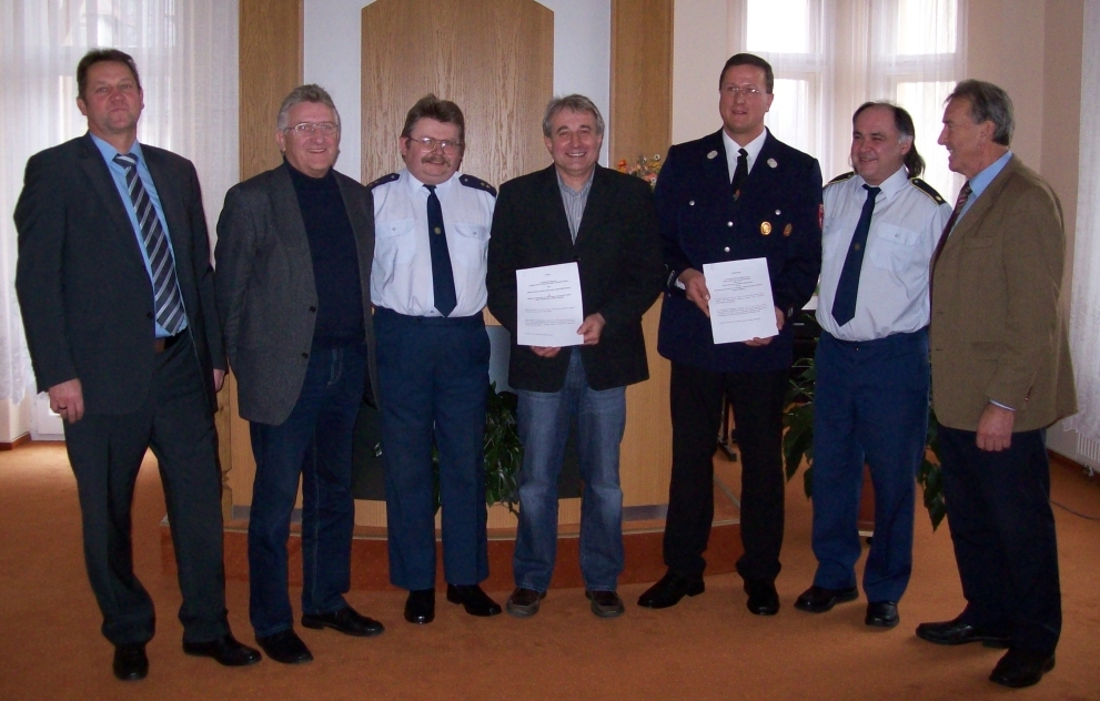 Pressefoto im Rathaus von Nyrsko