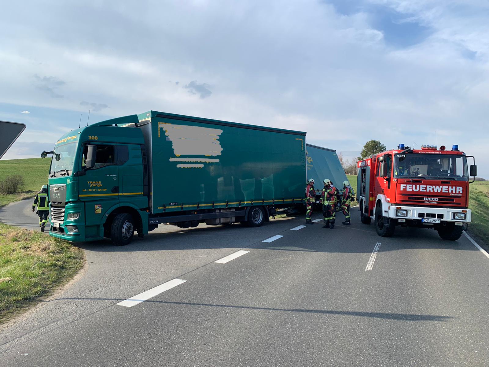 LKW Unfall Haselbrcke 1