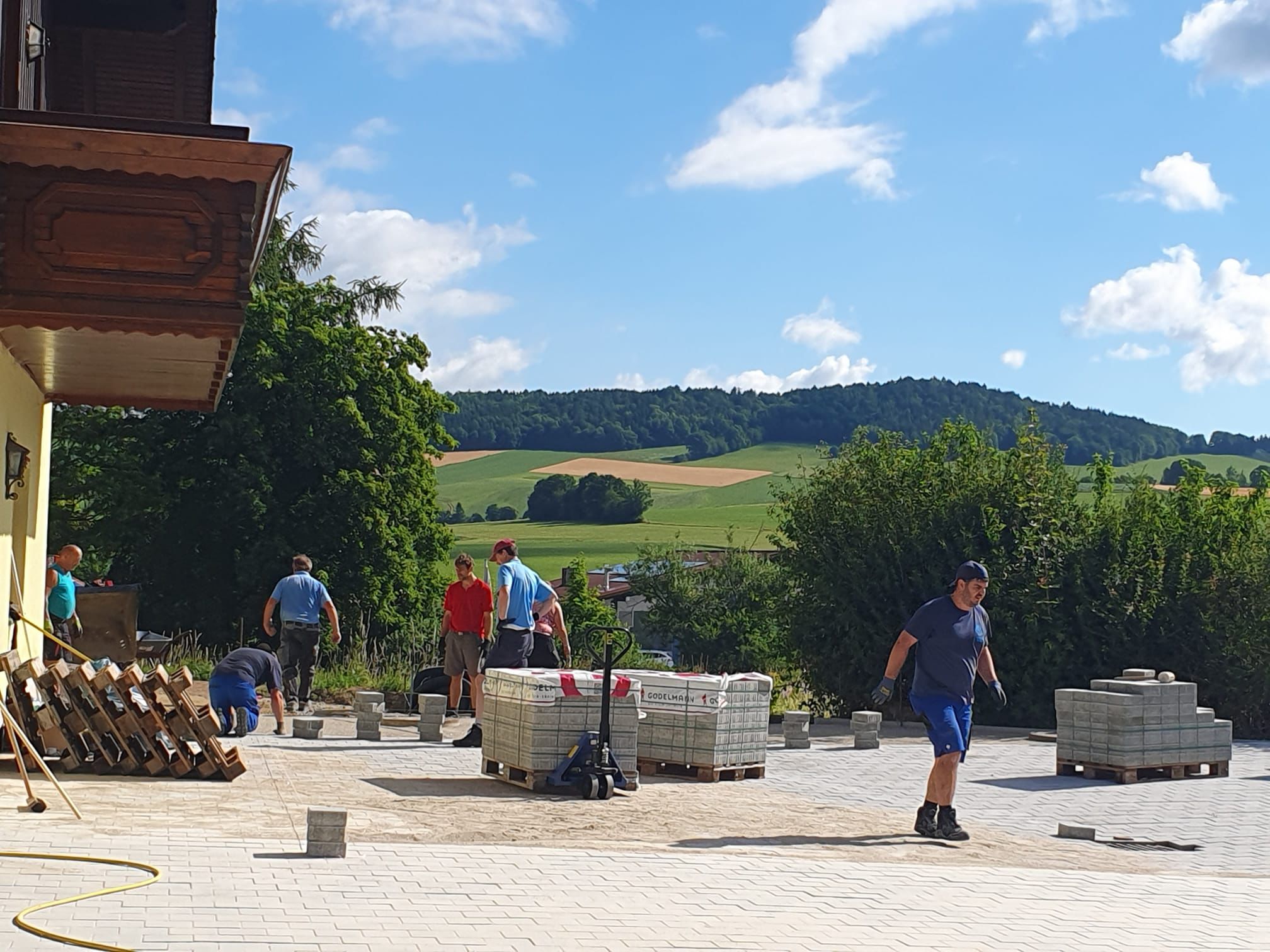 Pflasterarbeiten Bergwacht 2