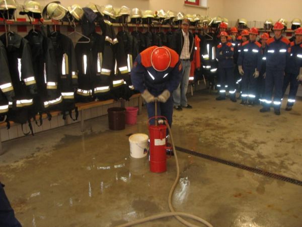 Einsatz der Kübelspritze